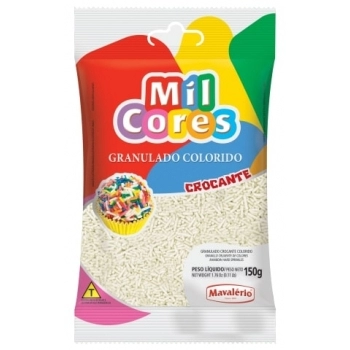 Granulado Crocante Mil Cores Branco 150G Mavalério
