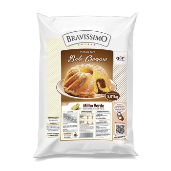 Mistura De Bolo Cremoso Bravíssimo Milho 5,01Kg