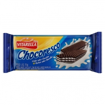 Biscoito Wafer Chocoresco Baunilha 35G Vitarella