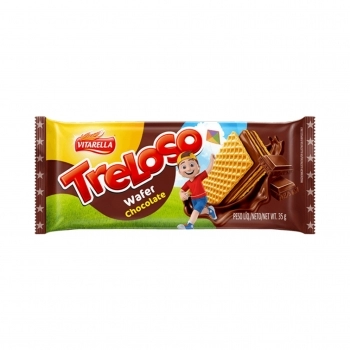 Biscoito Wafer Treloso Chocolate 35G Vitarella
