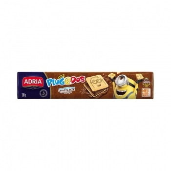 Biscoito Plugados Quadrado Chocolate 130G Adria