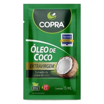 Óleo De Coco Extra Virgem Sachê Copra 15Ml
