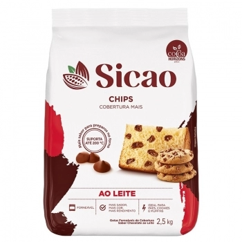 Chocolate Ao Leite Gota Chips 2,5Kg Sicao