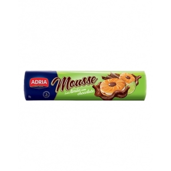Biscoito Recheado Mousse Limão C/ Chocolate 130G Adria