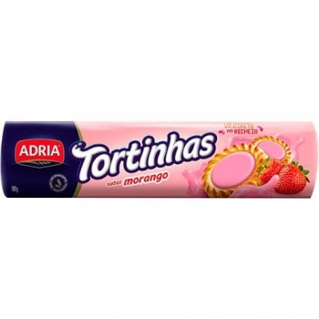 Biscoito Tortinhas Morango 140G Adria
