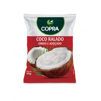 Coco Ralado Úmido E Adoçado Copra 50G