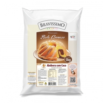Mistura De Bolo Bravíssimo Cremoso Abóbora C/ Coco 5,01Kg