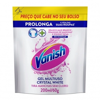 Vanish Multiuso Em Gelcrystal White Sachê 200Ml