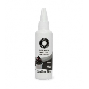 Corante Soft Gel Preto 60G Mago