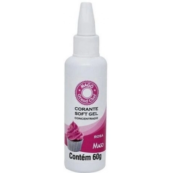 Corante Soft Gel Rosa Pink 60G Mago