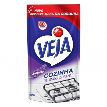 Veja Cozinha Desengordurante Lavanda Sachê 400Ml