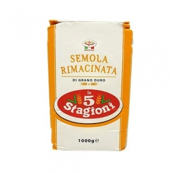 Sêmola De Trigo Italiana Durum Remoída Rimacinata 1Kg Le 5 Stagioni