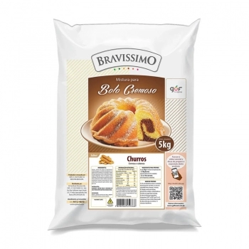 Mistura De Bolo Bravíssimo Cremoso Churros 5,01Kg