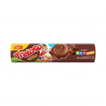 Biscoito Recheado Chocolate Treloso 120G Vitarella