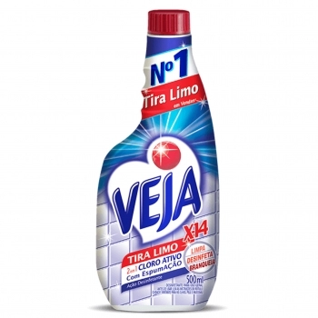Veja X 14 Desinfetante Tira Limo Desinfeta E Branqueia Cloro Ativo Sachê 2 Em 1