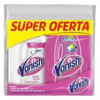 Vanish Multiuso Em Gel Pack Pink 1,2L + Vanish Multiuso Em Gel White 1,2L