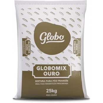 Mistura De Pão Francês Globomix Ouro 25Kg Globo
