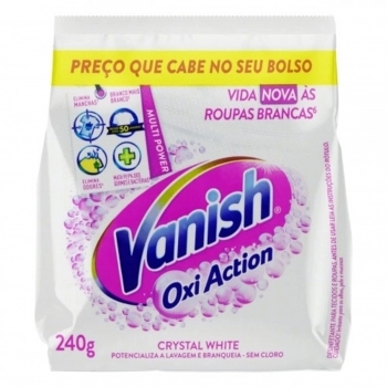 Vanish Em Pó Oxi Action Crystal White Refil Econômico 240G Reckitt Benckiser