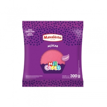 Açúcar Colorido Rosa Mil Cores 300G Mavalério