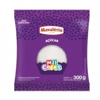 Açúcar Colorido Branco Mil Cores 300G Mavalério