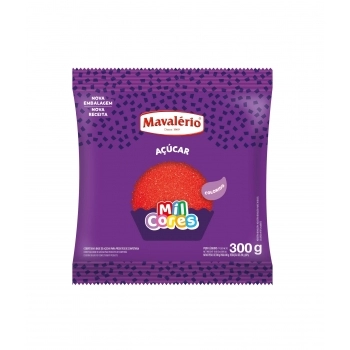Açúcar Colorido Vermelho Mil Cores 300G Mavalério