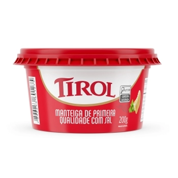 Manteiga De Primeira Qualidade Com Sal 200G Tirol