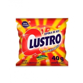 Esponja De Aço 6Un 40G Q\\`Lustro