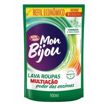 Lava Roupas Líquido Multiação Verde 900Ml Mon Bijou