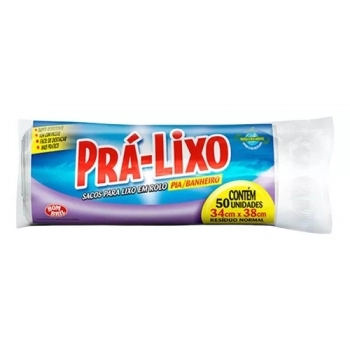 Saco De Lixo Rolo 50 Litros 30Un Pra Lixo