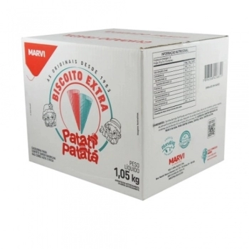 Casquinha Biscoito Doce Extra Patati Patata 1,05Kg Marvi