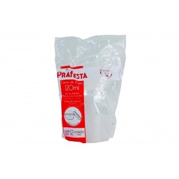Forma De Pudim Com Tampa 120Ml 12Un Prafesta