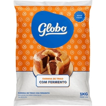 Farinha De Trigo Com Fermento 1Kg Globo