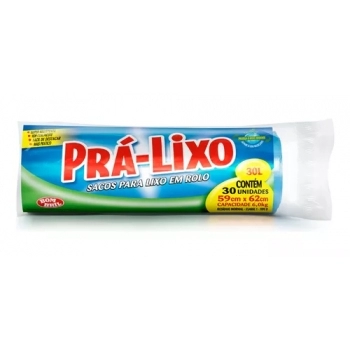 Saco De Lixo Rolo 30L Pra Lixo