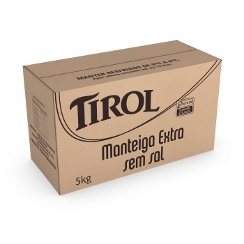 Manteiga Extra Sem Sal Cx 5Kg Tirol