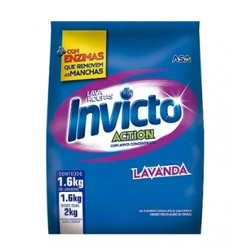 Lava Roupas Em Pó Lavanda 1,6Kg Sachê Invicto