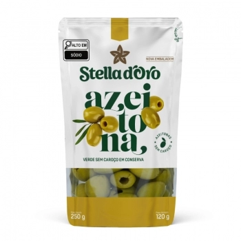 Azeitonas Verdes Sem Caroço 120G Stella Doro