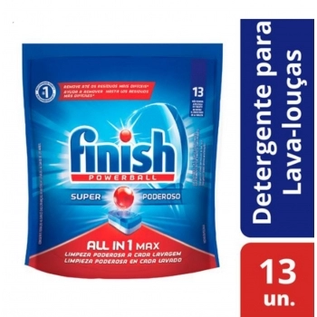 Detergente Powerball 13 Tabletes Lava Louças 16G Finish