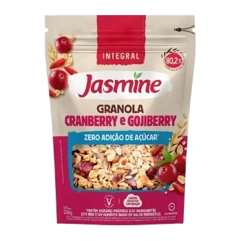 GRANOLA CRANBERRY GOJIBERRY ZERO AÇUCAR 250G - JASMINE
