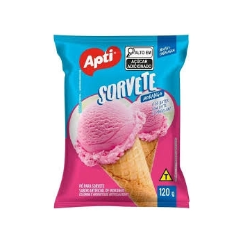 MISTURA PARA SORVETE SABOR MORANGO 120G SACHE - APTI