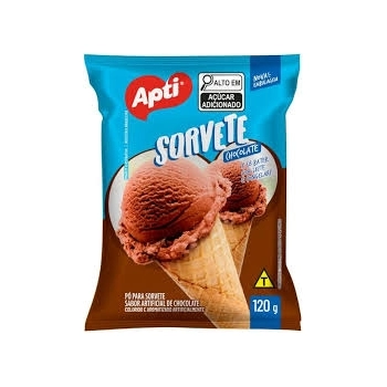 MISTURA PARA SORVETE SABOR CHOCOLATE 120G SACHE - APTI