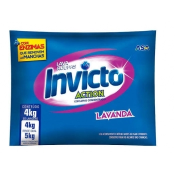 LAVA ROUPAS ACTION LAVANDA 4KG SACHE - INVICTO