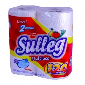 PAPEL TOALHA SULLEG 3 ROLOS 180 FOLHAS