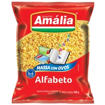MASSA ALFABETO OVOS 20X500G - SANTA AMÁLIA