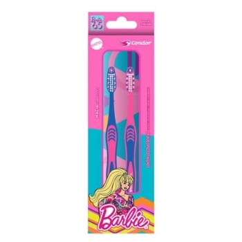 ESCOVA DENTAL MACIA BARBIE 65 2 UNIDADES EDIÇÃO LIMITADA - CONDOR