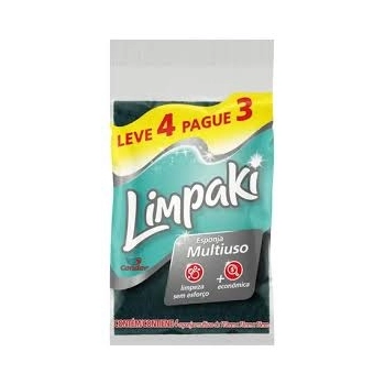 ESPONJA MULTIUSO LIMPAKI LEVE 4 PAGUE 3 UNIDADES - CONDOR
