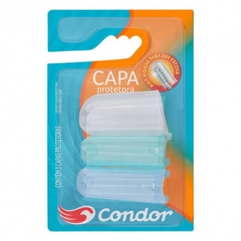 CAPA PROTETORA DE CERDAS PARA ESCOVA DENTAL BLISTER 3 UNIDADES - CONDOR