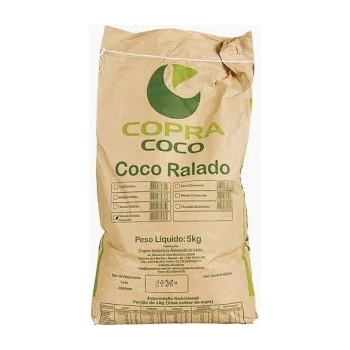 Coco Flocado Úmido E Adoçado Copra 5Kg