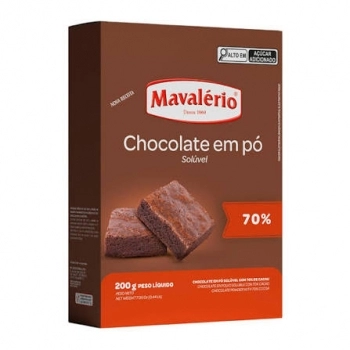 CHOCOLATE EM PÓ 70% CACAU 18X200G - MAVALÉRIO