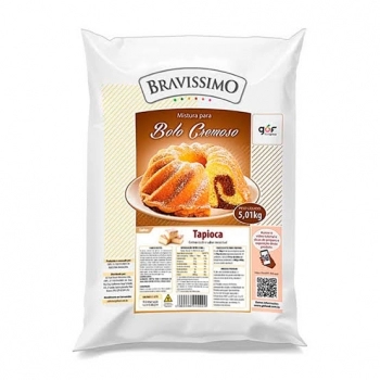 MISTURA BOLO CREMOSO TAPIOCA 5,01 KG - BRAVISSIMO