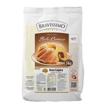MISTURA BOLO CREMOSO BROA CAIPIRA 5,01 KG - BRAVISSIMO